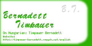 bernadett timpauer business card